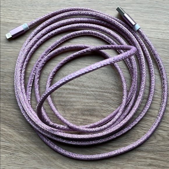 Sarina 10ft Pink/Purple USB Charging Cable IPhone Charger - Picture 5 of 11